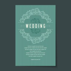 Invitation card design for wedding or announcements N2