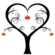 Love heart tree
