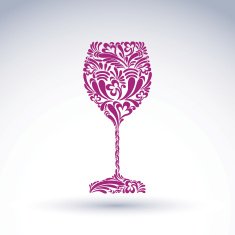 Creative goblet with floral ethnic tracery relaxation N2