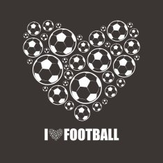 Heart from the footballs I love Football N2