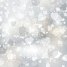 Silver hearts background