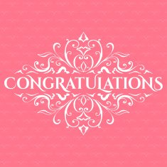 Vintage card with floral ornament design Congratulations N2
