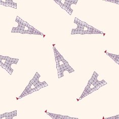 Eiffel Tower cartoon seamless pattern background