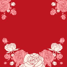 Invitation card with peonies N2