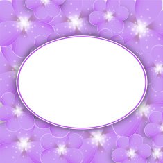 Purple floral frame