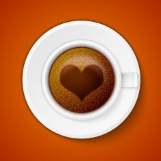 Cup of coffee with heart N5