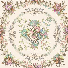 Circular seamless pattern