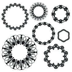 Set of crochet lacy frames N6