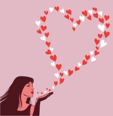 Woman Blowing Kisses