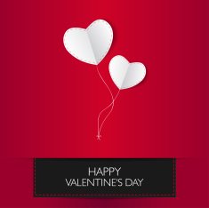 Valentine's card with text and heart shape Vector ilustration N33