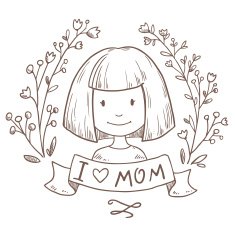 Greeting card with mother N2
