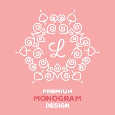 Premium quality monogram design template 6 Creative concept