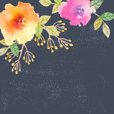 Invitation card with watercolor flowers for your wedding day N33