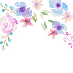 Invitation card with watercolor flowers for your wedding day N34