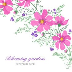 Background with flowers N32