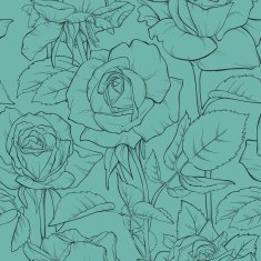 Rose vector seamless pattern N6