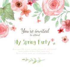 Flower Invitation card N60