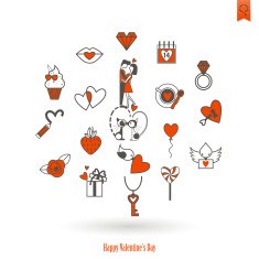 Happy Valentines Day Icons N591