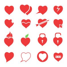 Heart icons collection N2