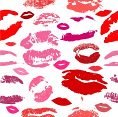 Lips print pattern vector illustration N4