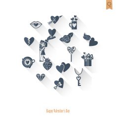Happy Valentines Day Icons N592