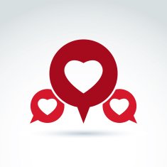 Round family consultation symbol heart shape