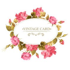 Vintage Greeting Card Watercolor Illustration N6