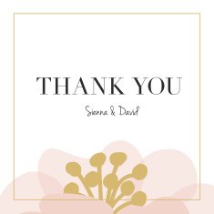 Thank You Card with one big blooming flower