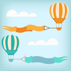 Balloons with tape for sign N2