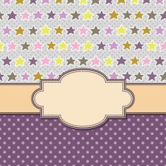vector vintage frame with stars