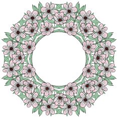 Vintage vector flower frame N60