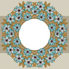Vintage vector flower frame N61