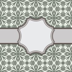 Vintage vector flower frame N64
