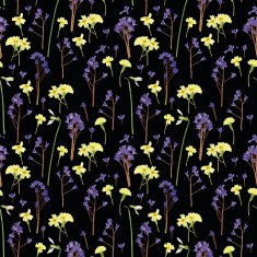 Romantic pattern scanned from natural spring flowers