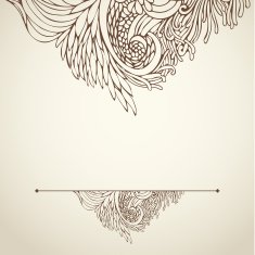 brown outline floral on light 03