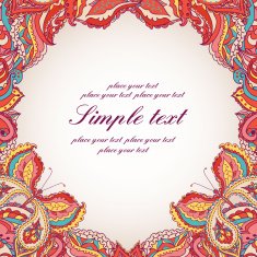 Symmetrical frame with paisley