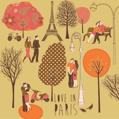 Love in Paris illustration