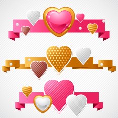 Valentine's Day vector background Origami speech bubble N4