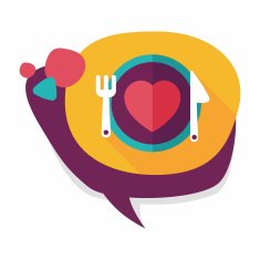 Valentine's Day flat icon with long shadow eps10 N13