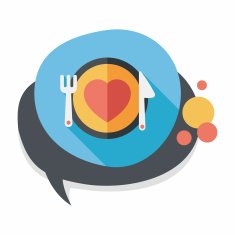 Valentine's Day flat icon with long shadow eps10 N14