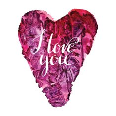 Cute watercolor painted heart