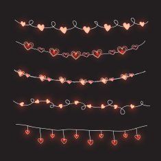 Happy Valentine's Day Glowing Garland set