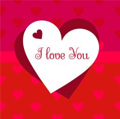 Valentine's day love card vector illustration