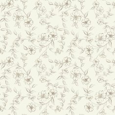 Elegant monochrome flowers fabric