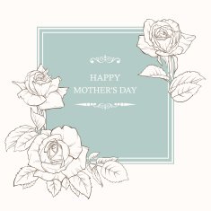Mother's Day card with rose N2