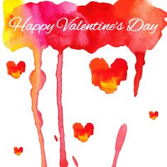 Watercolor hearts N8