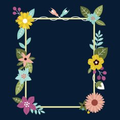 Frame with flowers Can be used as creating card N2