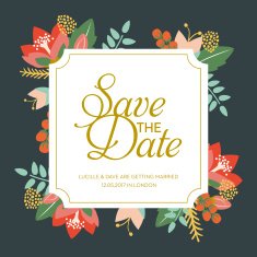 Save the date wedding card