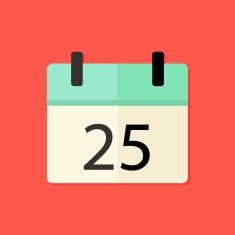 Merry Christmas Calendar Flat Icon N2