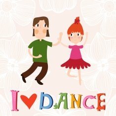Cute cartoon card in bright colors